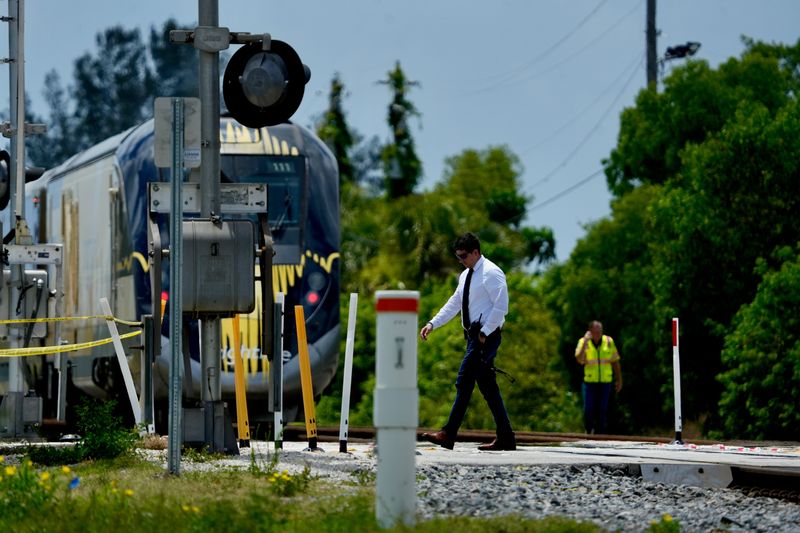 A person on a bicycle died May 26 following a collision involving a Brightline train at Southeast Monterey Road and Southeast Dixie Highway, just east of U.S. 1.
