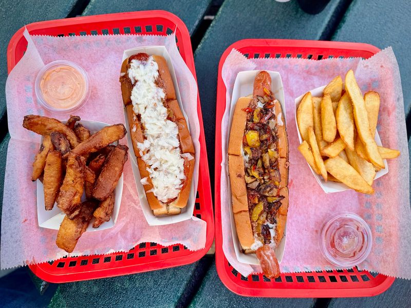The Mario Dawg (left) and the Junkyard Dawg from Bay Street Dawgs in Daytona Beach.