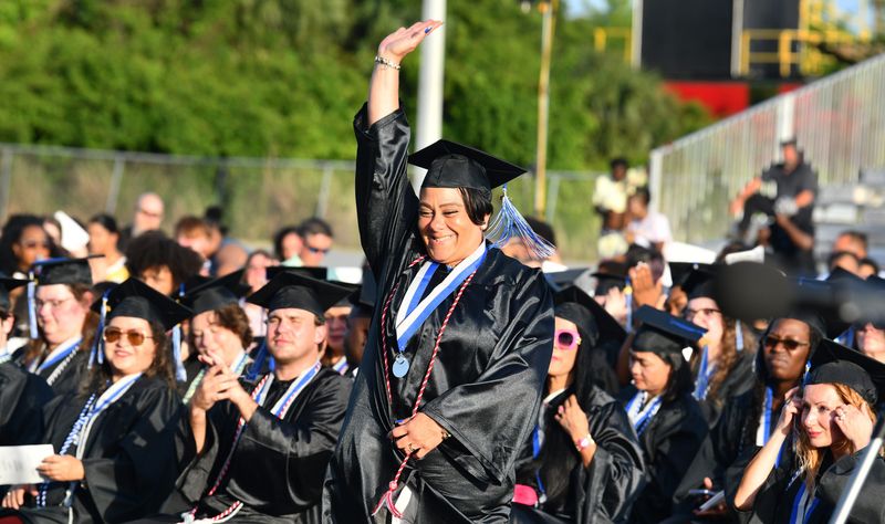 Jennifer Prefontaine, who talked about overcoming roadblocks to get her GED, was one of the two student speakers at the 2026 Brevard Adult and Community Education graduation ceremony.