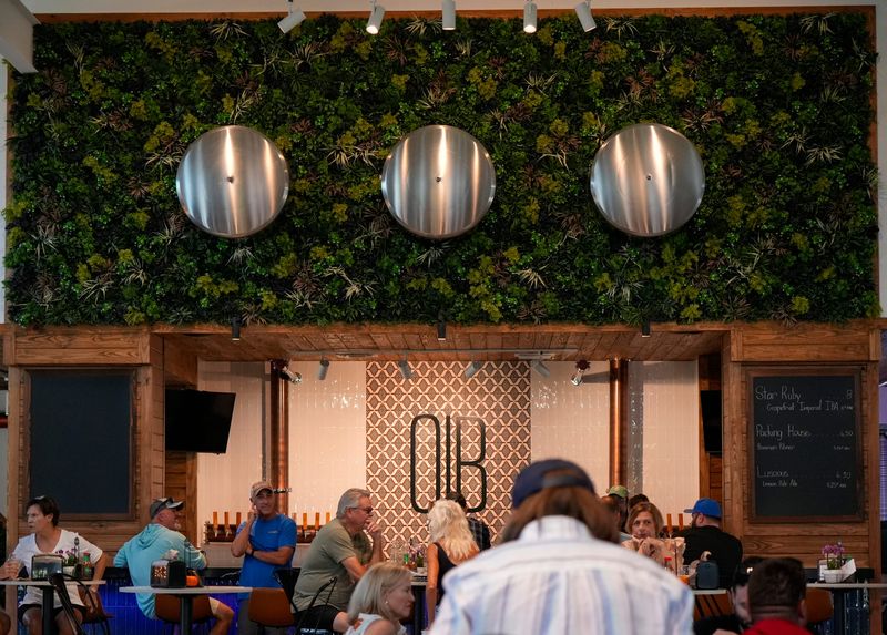 Among his 15 taps, Alden Bing built 3 pub tanks in the ceiling above the bar, eliminating the need to store beer in kegs. The more direct-delivery process, which could be used in about a month, “focuses on freshness and integrity,” according to the Washington beer blog.