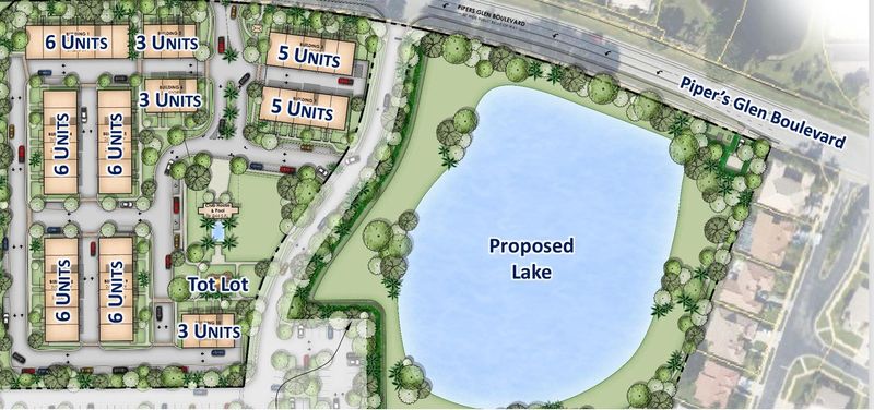 Rendering of the different townhome buildings to be built at Westchester Country Club in suburban Boynton Beach.