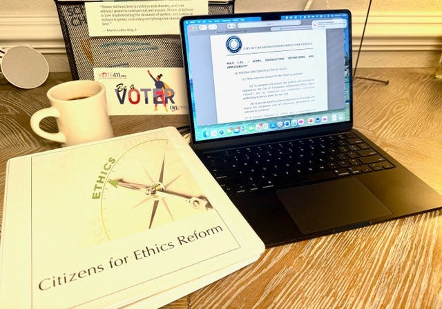 Display of Independent Ethics Board materials.