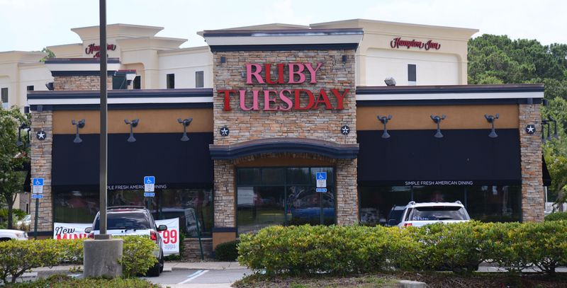 Ruby Tuesday's restaurant at 1022 Hospitality Lane in Jacksonville, shown in an August 2014 photo, abruptly closed in late May 2026.
