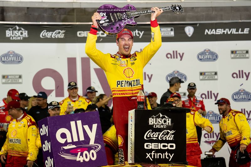 Joey Logano would love to repeat his 2024 Nashville win this weekend.