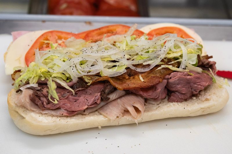 A’s Giant Sandwiches opened May 18 at 2230 Gulf Gate Drive, next to Moondogy's Saloon. Pictured here is the A’s Giant specialty sub, which includes roast beef, turkey, bacon, lettuce, tomato, salt, pepper and dressing.