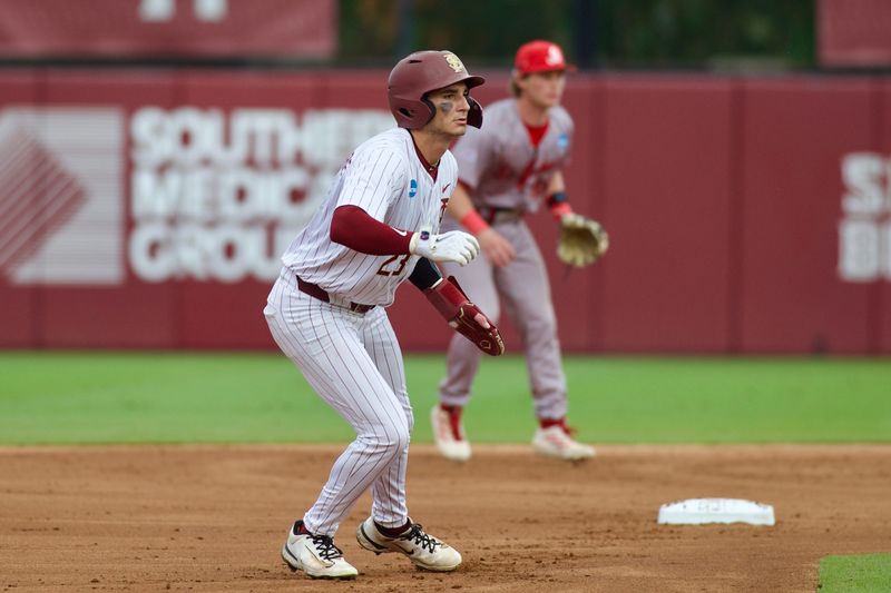 Brody DeLamielleure takes a lead as FSU baseball hosts St. John’s in the NCAA Tallahassee Regional on Friday, May 29, 2026 at Dick Howser Stadium.