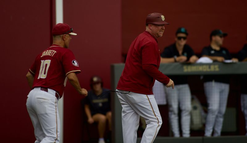 FSU Baseball head coach Ty Megahee was ejected from FSU baseball’s Tallahassee Regional game against Coastal Carolina in the 4th inning with the Seminoles behind 1-0 on Saturday, May 30, 2026.