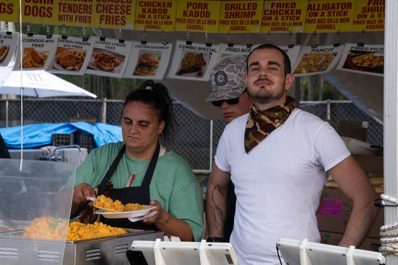 Food staff at Gulf Coast Jam on May 30, 2026.