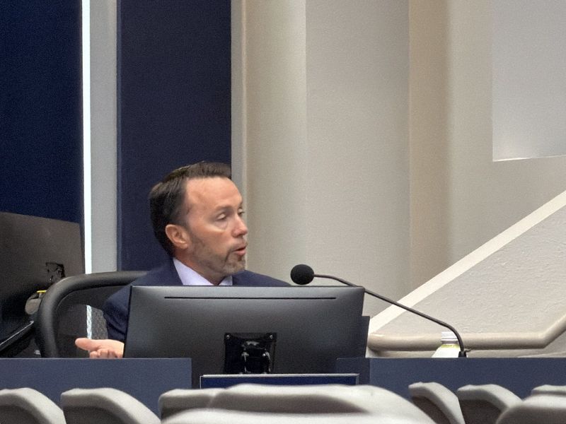 Flagler Deputy County Attorney Sean Moylan speaks during Board of County Commissioners meeting, June 1, 2026.