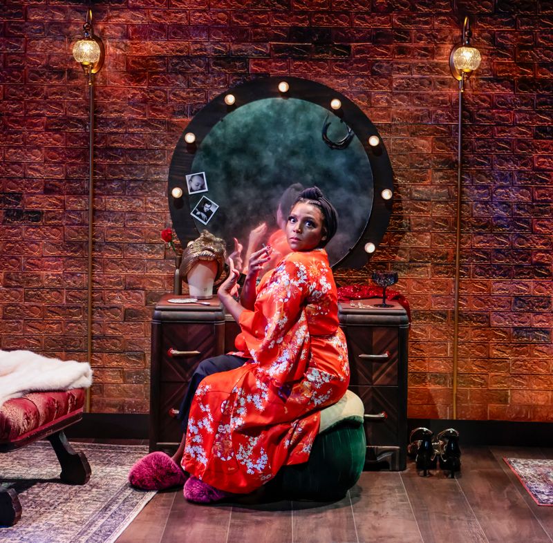 Jade Wheeler as Eartha Kitt in her one-woman show “Who is Eartha Mae?” at Urbanite Theatre in Sarasota.