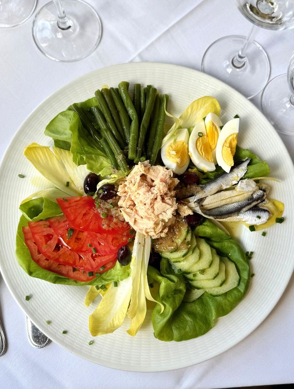 Salade Nicoise is among the brunch items offered at Café L’Europe.