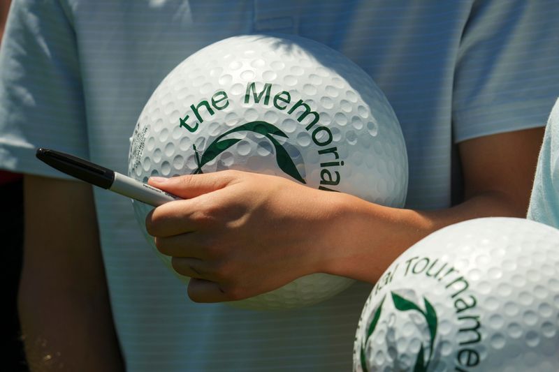 Kids wait for autographs during the Workday Golden Bear Pro-Am at Muirfield Village Golf Club on June 3, 2026.