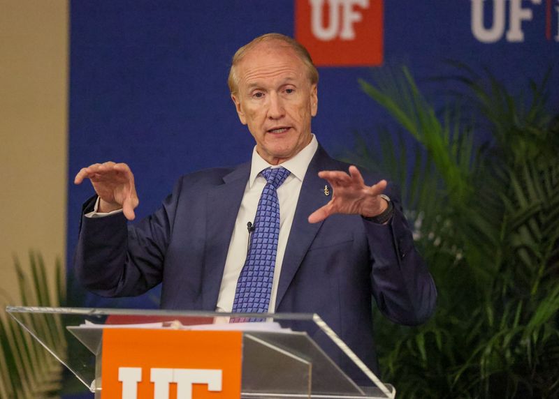 Stuart Bell, the sole finalist for the University of Florida’s 14th presidency, met with students, faculty and staff to answer submitted questions at Emerson Alumni Hall in Gainesville, FL, on Wednesday, June 3, 2026.
