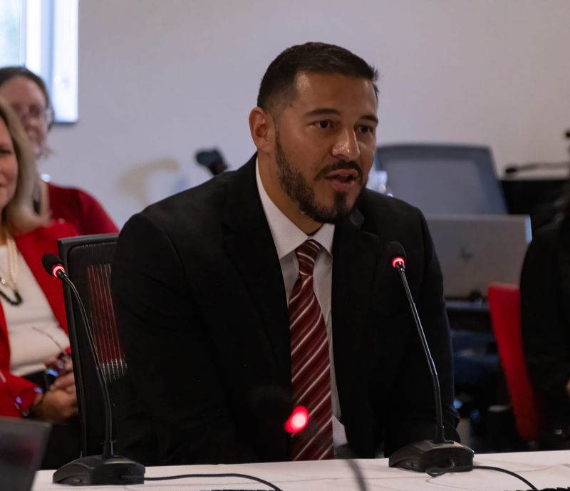Anastasios “Stasi” Kamoutsas speaks to Polk State College trustees just before they voted 5-0 to appoint him as the school's sixth president. Kamoutsas has served as Florida’s Commissioner of Education for the past year.