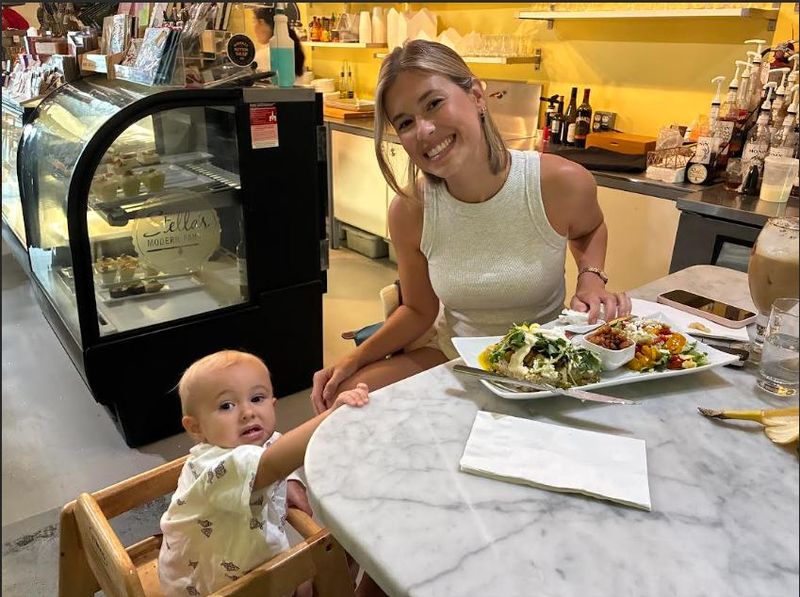 Neali Head and her son, Banks, having a bite at Stella's Modern Pantry at 20 SW Broadway St. in downtown Ocala on June 3, 2026.