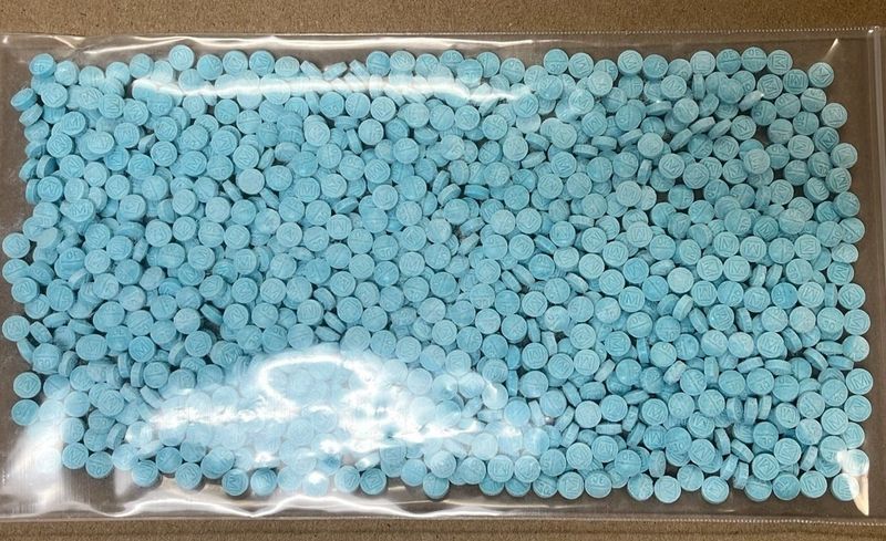 Deputies seized roughly 1,000 suspected fentanyl pills and arrested a federal fugitive at a Victorville morel on Wednesday, June 3, 2026.