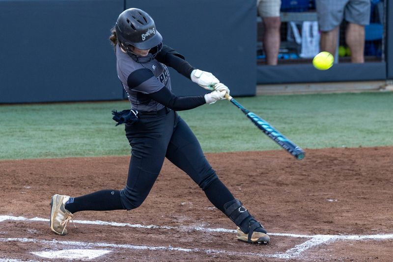 South Warren’s Mclaine Hudson hits the ball during the 2026 KHSAA State Softball Championship first round at University of Kentucky’s John Cropp Stadium. June 4, 2026.