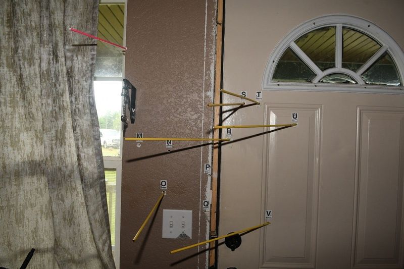 Photos provided by federal prosecutors show the bullet hole damage created by the gunfire.
