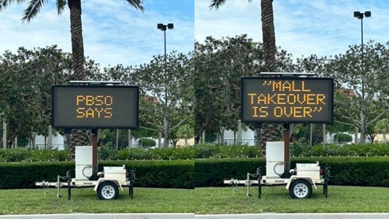 Mall at Wellington Green braces for 'teen takeover,' with PBSO on hand.