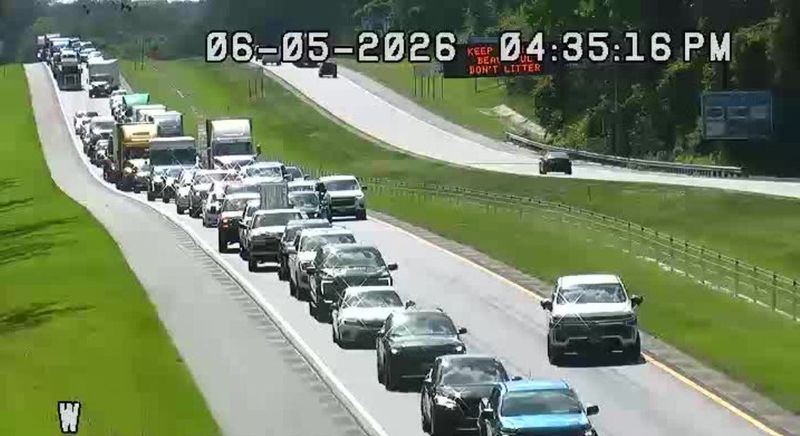 A view of I-10 around 4:35 p.m. on June 5.