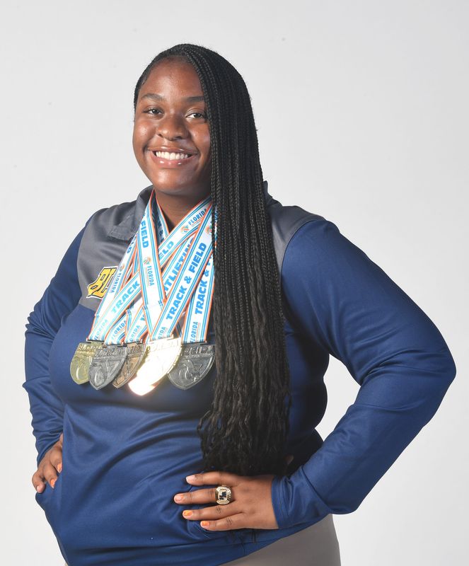 Olivia Celiscar of Winter Haven High School is the Player of the Year for The Ledger's All County track in Lakeland, Fl on Wednesday June 3, 2026. Scott Wheeler | Photofor The Ledger's All County track in Lakeland, Fl on Wednesday June 3, 2026. Scott Wheeler | Photo