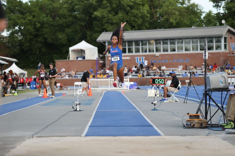 Asia Phillips during the NCAA Outdoor East Preliminaries