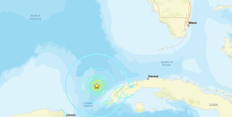 A 6.1-magnitude earthquake was recorded off Cuba about 2 p.m. ET June 8.