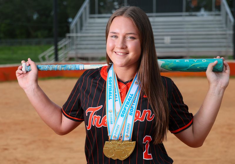 Addison Allaire is the small school softball player of the year. She is shown at Trenton High School in Trenton, FL on Thursday, June 11, 2026. [Alan Youngblood/Gainesville Sun]