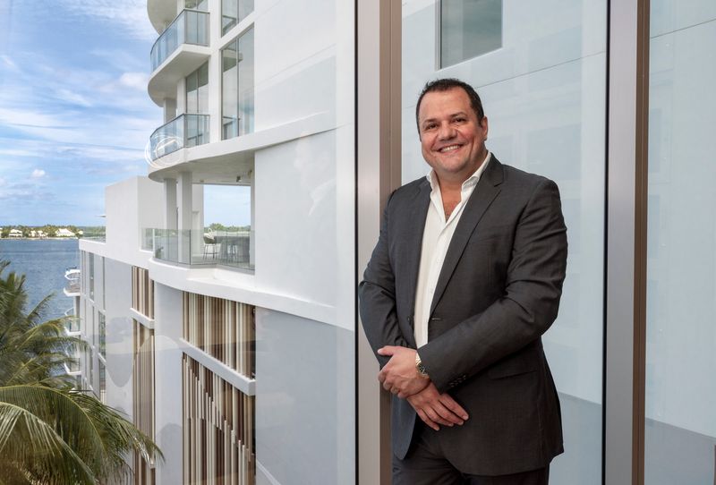 Kenneth Baboun, the Managing Member and Principal Developer of BGI Companies at Alba Palm Beach, a 22-story tower that features 55 luxury residences on the Intracoastal Waterway at 4714 N. Flagler Drive on June 10, 2026 in West Palm Beach, Florida.