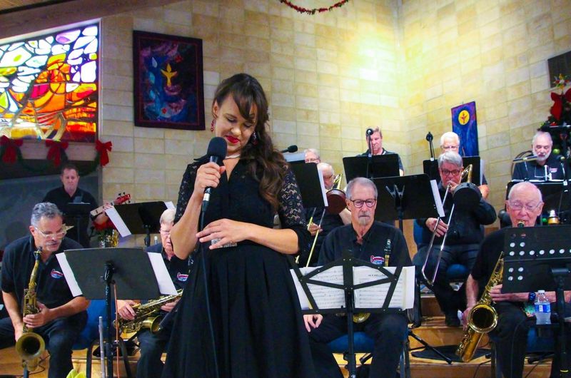 Vocalist Katy Cristiani performs with the Sarasota Jazz Project during the Jazz Club of Sarasota's Jazz at Two concert series.
