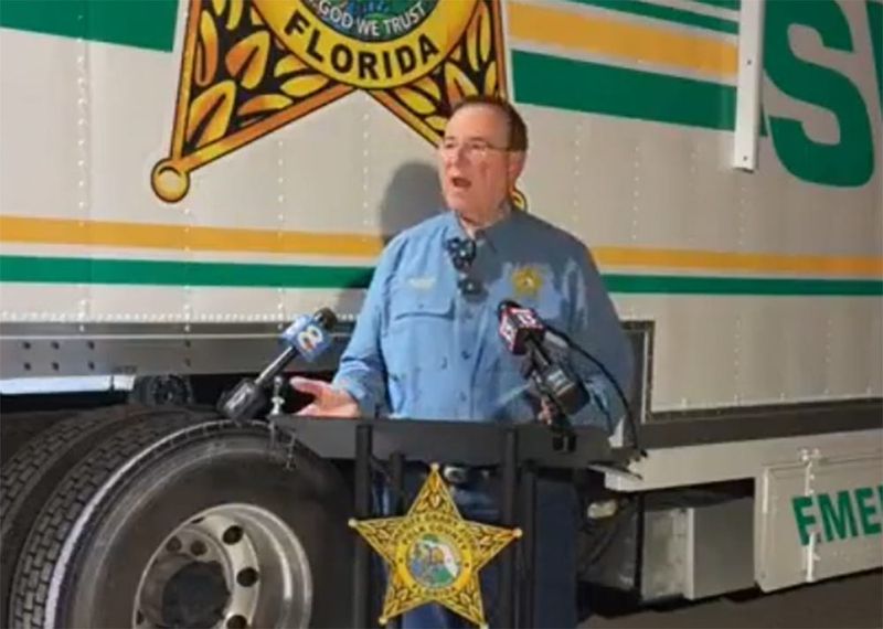 Polk County Sheriff Grady Judd provides details of a fatal plane crash near Lakeland Monday, June 15, 2026.