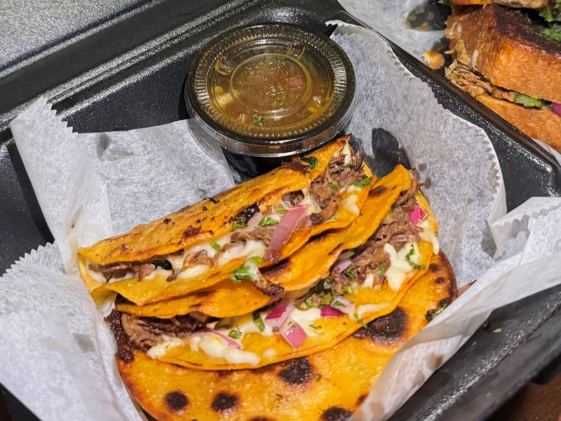 Birria tacos from Double Dippin food truck.