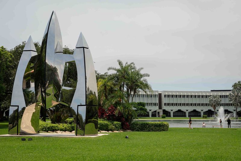 "Rocket" by Hubert Phipps in this general view of the Boca Raton Innovation Campus in Boca Raton, Fla., on June 15, 2026. BRiC is managed by commercial real estate firm CP Group.