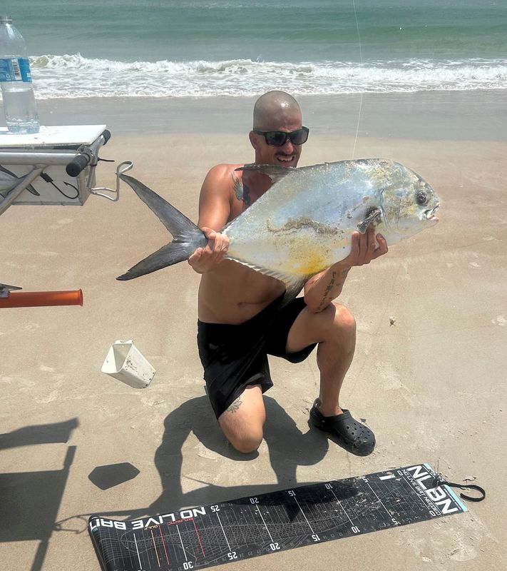The deeper fork in the tail, not to mention its size, tells you the "pompano" you caught is actually a permit.