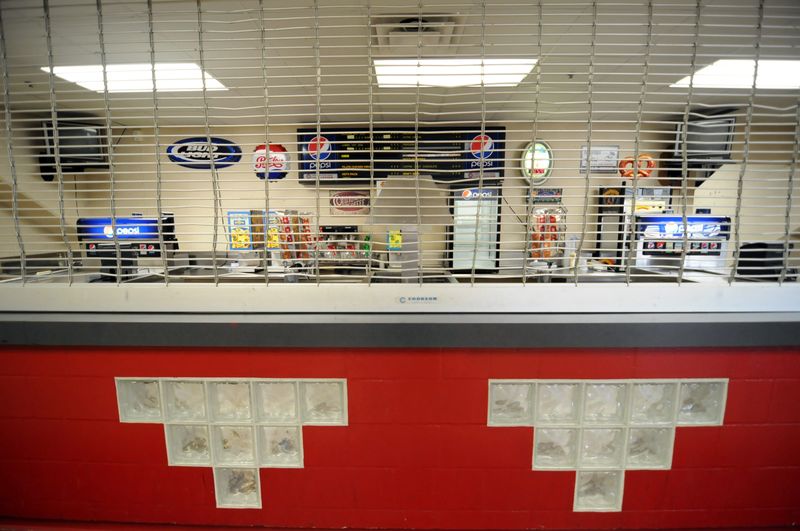 Concession stands at the Civic Center.