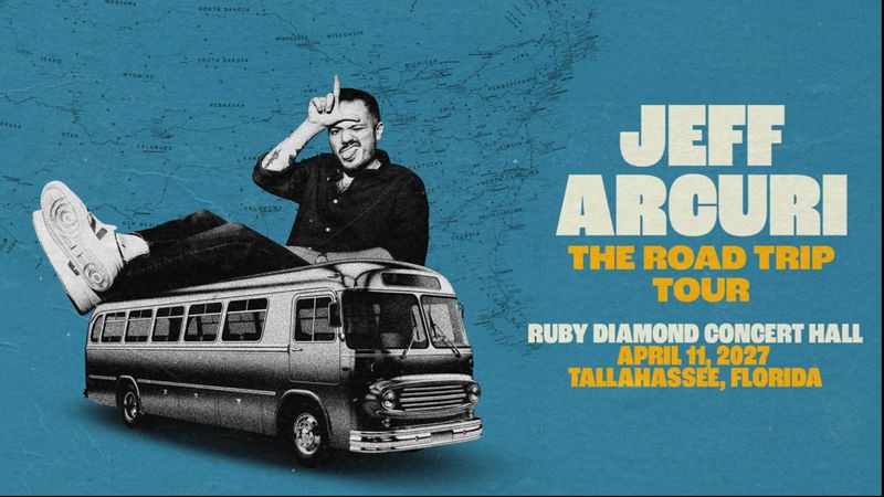 FSU's Opening Nights will bring comedian Jeff Arcuri to Ruby Diamond Concert Hall for a 7 p.m. show on Sunday, April 11, 2027, as part of his Road Trip Tour.