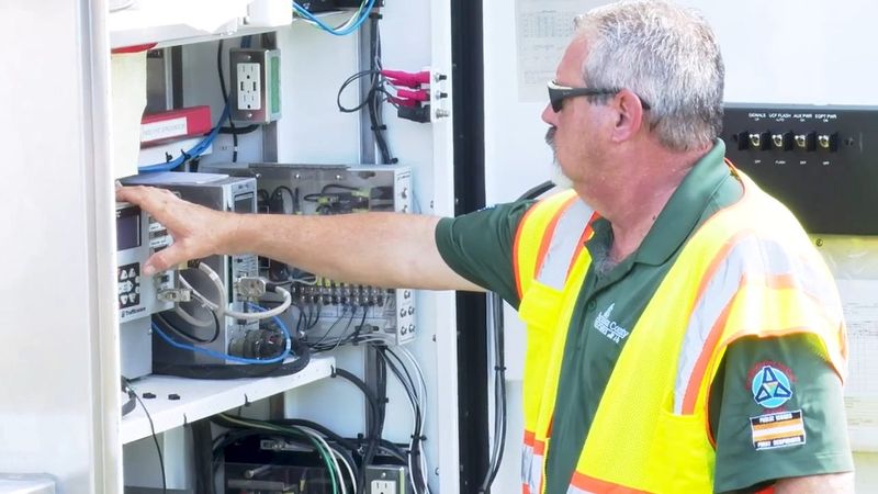 Stephen Smagacz, Supervisor of Streetlights and Signalization for Sarasota County, provides on-camera video for the latest copper wire theft.