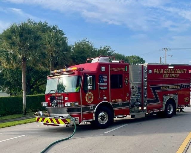 Palm Beach County Fire Rescue truck.