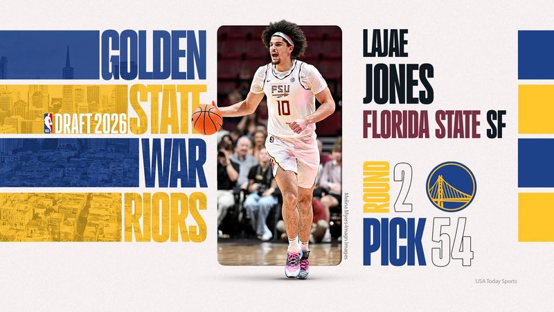 FSU's Lajae Jones was drafted by the Golden State Warriors in the second round of the 2026 NBA Draft.