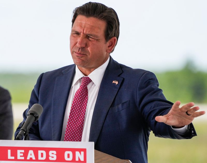 Governor Ron DeSantis holds a press conference at Alligator Alcatraz in Ochopee, Fla., on Thursday, June 25, 2026.