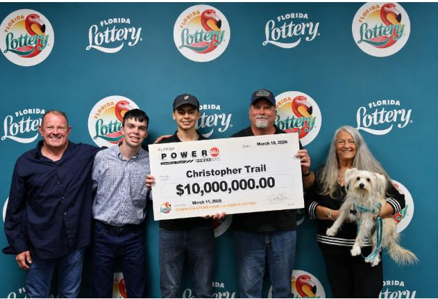 A picture from the Florida Lottery showcasing Christopher Trail.