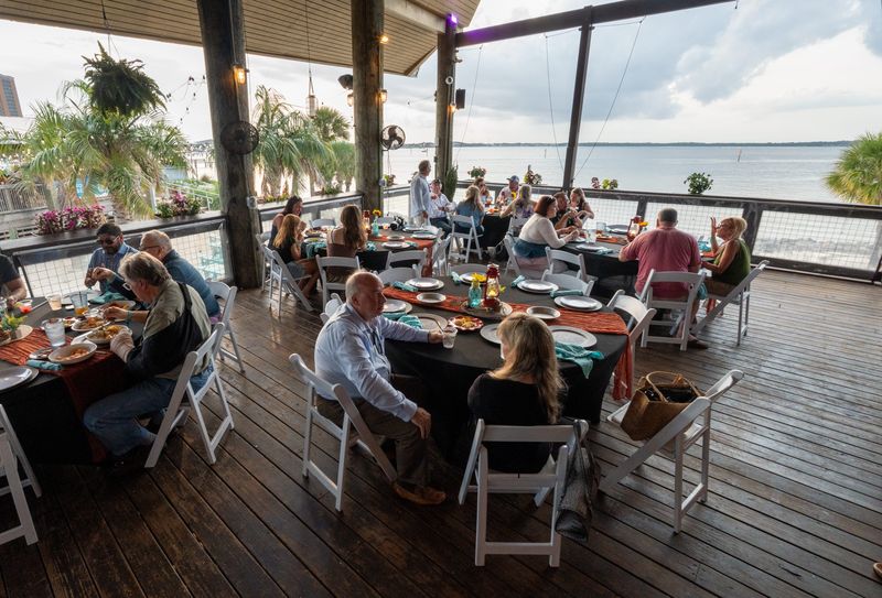 The Landing @ Red Fish Blue Fish overlooking the Santa Rosa Sound in Pensacola Beach on June 25, 2026.
