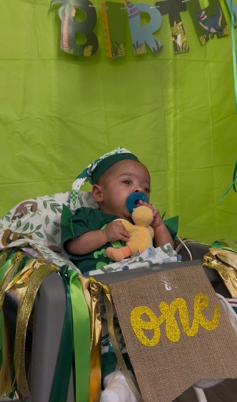 One-year-old Safir Islamm celebrates his first birthday alongside his family and the NICU staff at Palm Beach Children's Hospital.