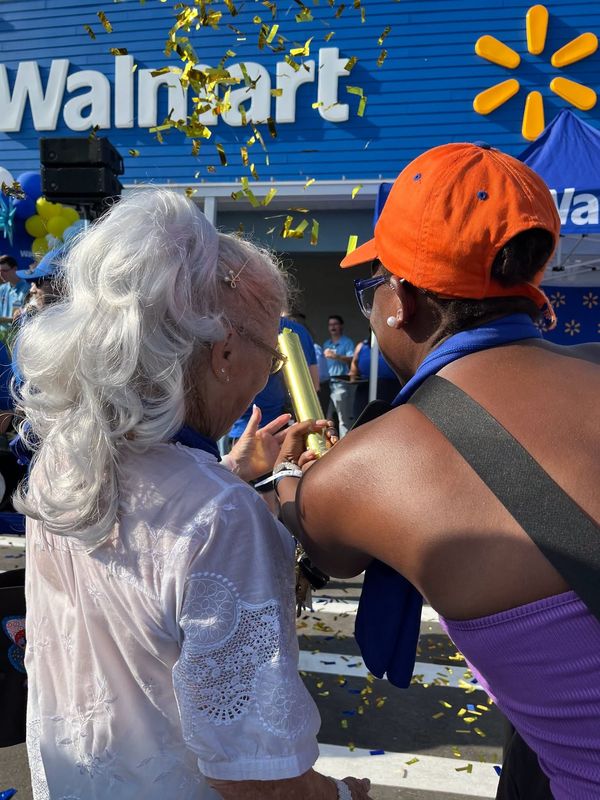 New customers celebrate Lady Lake Neighborhood Walmart grand opening on June 24, 2026.