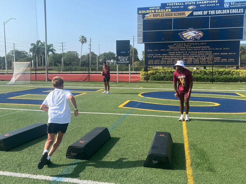 Naples High grad and University of Minnesota defensive back Kerry Brown held a youth football camp at his high school alma mater on Saturday, June, 27, 2026.