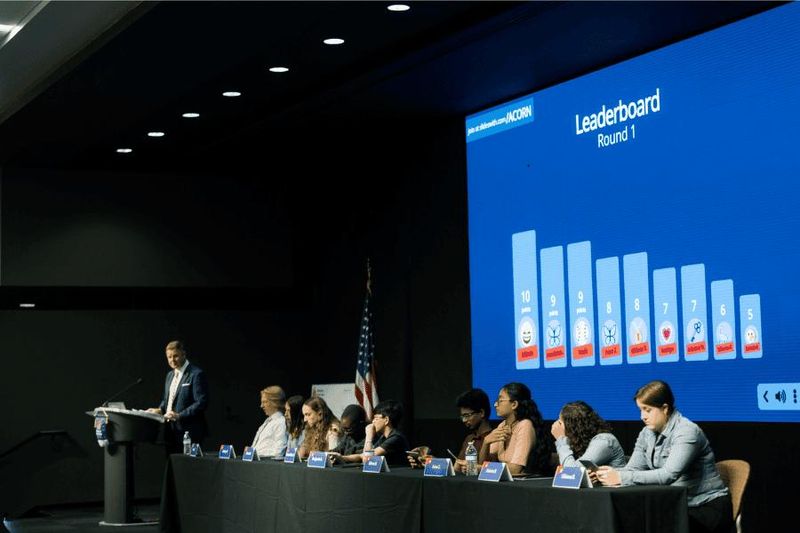 Middle school students compete at the 2025 National Civics Bee. 