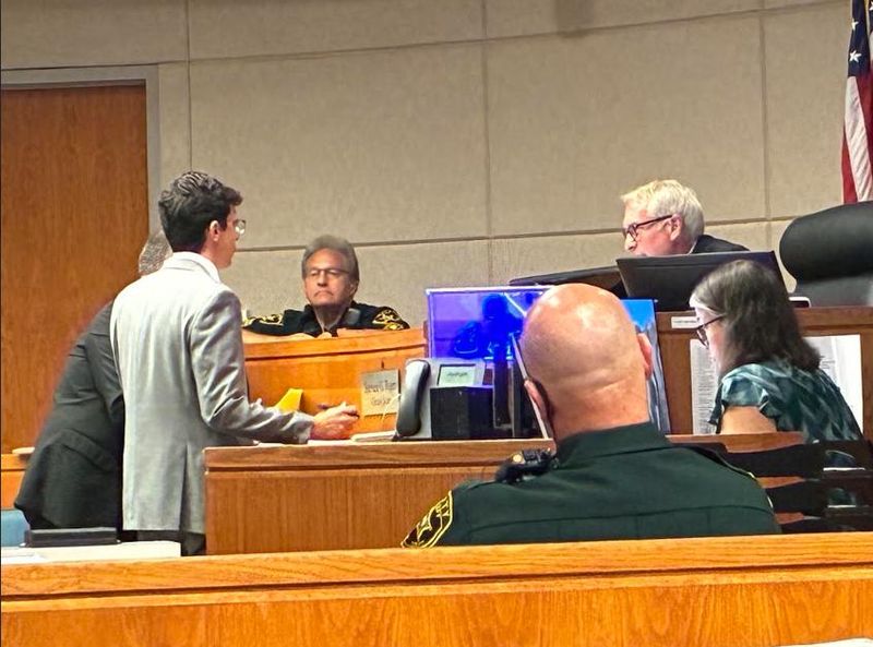 The lawyers met with the judge during jury selection on June 29, 2026.