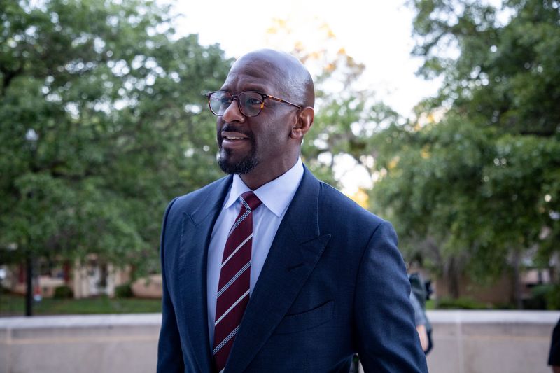 Former Tallahassee mayor and 2018 Democratic nominee for Florida governor, Andrew Gillum, arrives at the Federal Courthouse for jury selection for his corruption trial Monday, April 17, 2023.