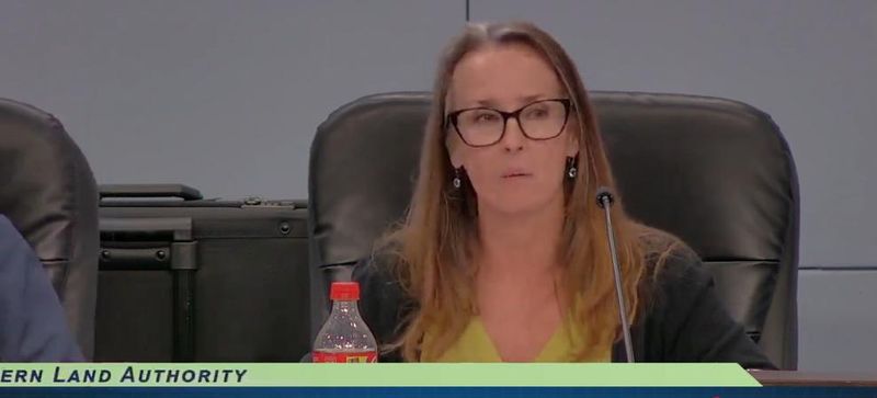 Brevard County District 3 commissioner Kim Adkinson speaks on the creation of a citizen advisory board to oversee barrier island development