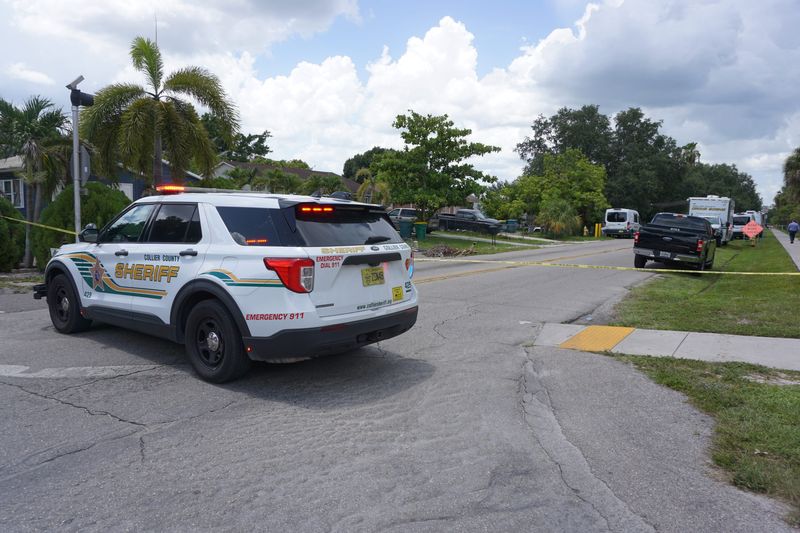 This is the scene where two women were found dead this morning in Immokalee after a reported double homicide. A suspect is in custody.
